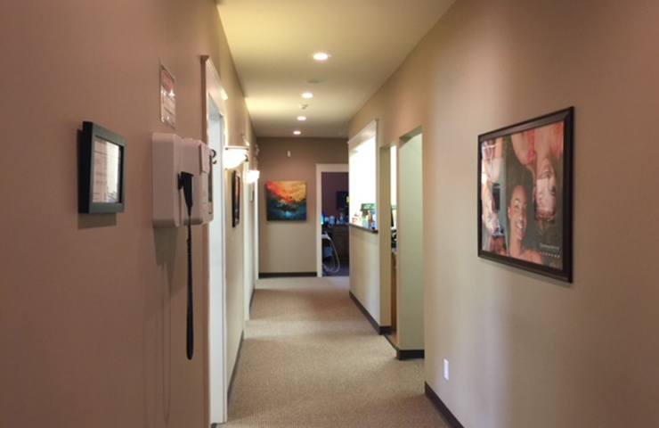 Hallway to treatment rooms