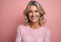 Mature woman with beautiful white teeth