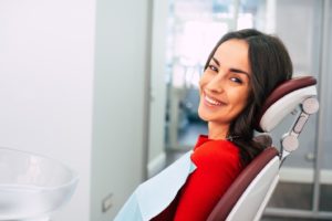 happy, relaxed dental patient free from dental anxiety