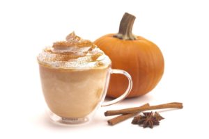 Pumpkin spice latte, a hot drink that can damage teeth