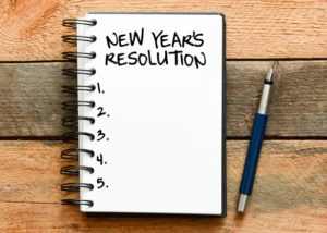 Notebook for writing down New Year’s resolutions