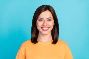 Portrait of smiling woman with beautiful teeth